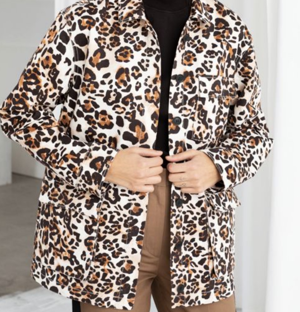 NWT & Other Stories Leopard Cotton Jacket